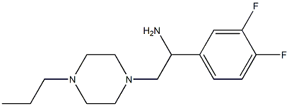 1-(3,4-difluorophenyl)-2-(4-propylpiperazin-1-yl)ethanamine Struktur
