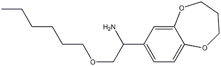 1-(3,4-dihydro-2H-1,5-benzodioxepin-7-yl)-2-(hexyloxy)ethan-1-amine,,结构式