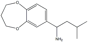 1-(3,4-dihydro-2H-1,5-benzodioxepin-7-yl)-3-methylbutan-1-amine 结构式