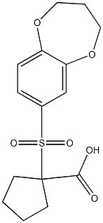  1-(3,4-dihydro-2H-1,5-benzodioxepin-7-ylsulfonyl)cyclopentanecarboxylic acid