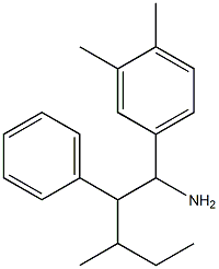 1-(3,4-dimethylphenyl)-3-methyl-2-phenylpentan-1-amine