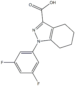 1-(3,5-difluorophenyl)-4,5,6,7-tetrahydro-1H-indazole-3-carboxylic acid 结构式