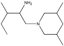 1-(3,5-dimethylpiperidin-1-yl)-3-methylpentan-2-amine 结构式