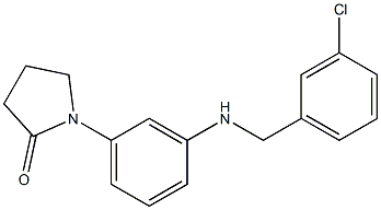 1-(3-{[(3-chlorophenyl)methyl]amino}phenyl)pyrrolidin-2-one 化学構造式