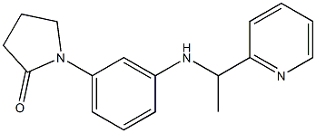 1-(3-{[1-(pyridin-2-yl)ethyl]amino}phenyl)pyrrolidin-2-one 结构式