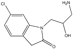 1-(3-amino-2-hydroxypropyl)-6-chloro-2,3-dihydro-1H-indol-2-one 结构式