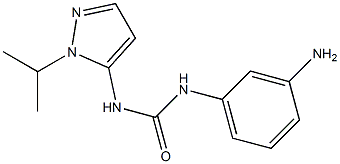 1-(3-aminophenyl)-3-[1-(propan-2-yl)-1H-pyrazol-5-yl]urea Struktur