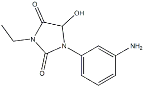 1-(3-aminophenyl)-3-ethyl-5-hydroxyimidazolidine-2,4-dione 化学構造式