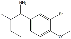 1-(3-bromo-4-methoxyphenyl)-2-methylbutan-1-amine Struktur