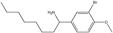 1-(3-bromo-4-methoxyphenyl)octan-1-amine,,结构式