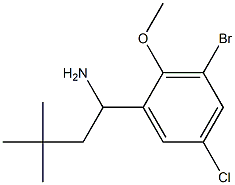 1-(3-bromo-5-chloro-2-methoxyphenyl)-3,3-dimethylbutan-1-amine Structure