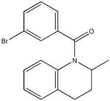 1-(3-bromobenzoyl)-2-methyl-1,2,3,4-tetrahydroquinoline Struktur