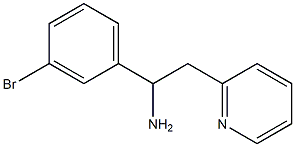 1-(3-bromophenyl)-2-(pyridin-2-yl)ethan-1-amine Structure