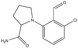 1-(3-chloro-2-formylphenyl)pyrrolidine-2-carboxamide,,结构式
