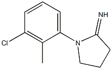 1-(3-chloro-2-methylphenyl)pyrrolidin-2-imine 化学構造式