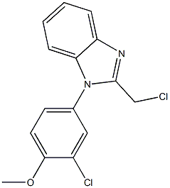 1-(3-chloro-4-methoxyphenyl)-2-(chloromethyl)-1H-1,3-benzodiazole Struktur