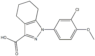 1-(3-chloro-4-methoxyphenyl)-4,5,6,7-tetrahydro-1H-indazole-3-carboxylic acid Struktur