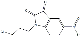 1-(3-chloropropyl)-5-nitro-2,3-dihydro-1H-indole-2,3-dione,,结构式