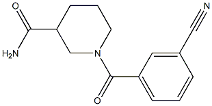 1-(3-cyanobenzoyl)piperidine-3-carboxamide,,结构式