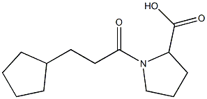  1-(3-cyclopentylpropanoyl)pyrrolidine-2-carboxylic acid