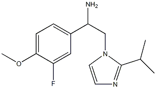 1-(3-fluoro-4-methoxyphenyl)-2-[2-(propan-2-yl)-1H-imidazol-1-yl]ethan-1-amine 结构式