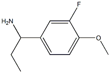 1-(3-fluoro-4-methoxyphenyl)propan-1-amine,,结构式