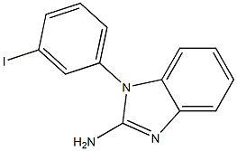 1-(3-iodophenyl)-1H-1,3-benzodiazol-2-amine,,结构式