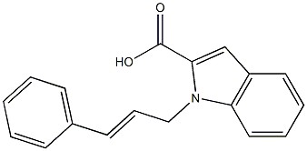 1-(3-phenylprop-2-en-1-yl)-1H-indole-2-carboxylic acid 结构式