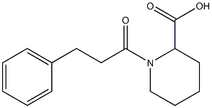 1-(3-phenylpropanoyl)piperidine-2-carboxylic acid Struktur