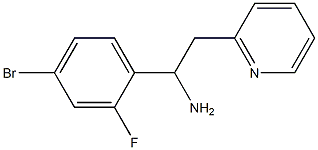 1-(4-bromo-2-fluorophenyl)-2-(pyridin-2-yl)ethan-1-amine,,结构式
