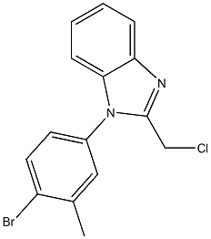 1-(4-bromo-3-methylphenyl)-2-(chloromethyl)-1H-1,3-benzodiazole 化学構造式