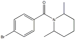 1-(4-bromobenzoyl)-2,6-dimethylpiperidine,,结构式