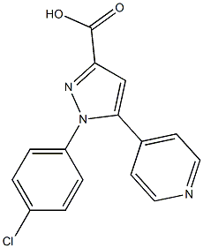 1-(4-chlorophenyl)-5-(pyridin-4-yl)-1H-pyrazole-3-carboxylic acid