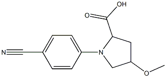 1-(4-cyanophenyl)-4-methoxypyrrolidine-2-carboxylic acid Structure