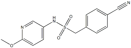 1-(4-cyanophenyl)-N-(6-methoxypyridin-3-yl)methanesulfonamide 化学構造式