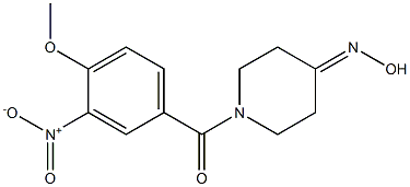 1-(4-methoxy-3-nitrobenzoyl)piperidin-4-one oxime 化学構造式