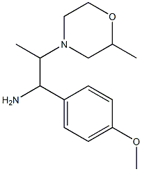 1-(4-methoxyphenyl)-2-(2-methylmorpholin-4-yl)propan-1-amine,,结构式