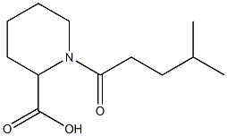 1-(4-methylpentanoyl)piperidine-2-carboxylic acid Struktur
