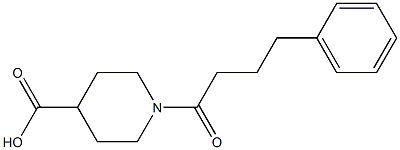 1-(4-phenylbutanoyl)piperidine-4-carboxylic acid 结构式