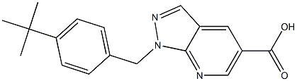 1-(4-tert-butylbenzyl)-1H-pyrazolo[3,4-b]pyridine-5-carboxylic acid Struktur