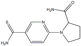 1-(5-carbamothioylpyridin-2-yl)pyrrolidine-2-carboxamide,,结构式