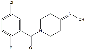 1-(5-chloro-2-fluorobenzoyl)piperidin-4-one oxime Structure