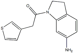 1-(6-amino-2,3-dihydro-1H-indol-1-yl)-2-(thiophen-3-yl)ethan-1-one|