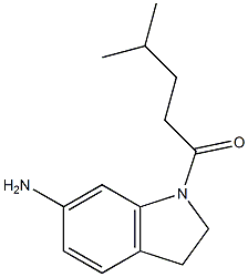 1-(6-amino-2,3-dihydro-1H-indol-1-yl)-4-methylpentan-1-one,,结构式