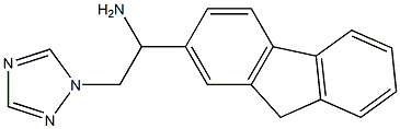 1-(9H-fluoren-2-yl)-2-(1H-1,2,4-triazol-1-yl)ethan-1-amine Struktur