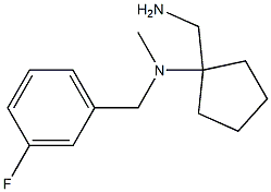 1-(aminomethyl)-N-[(3-fluorophenyl)methyl]-N-methylcyclopentan-1-amine,,结构式