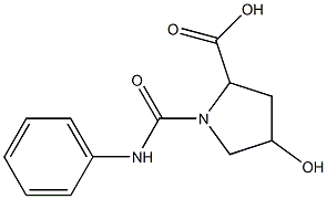 1-(anilinocarbonyl)-4-hydroxypyrrolidine-2-carboxylic acid Structure