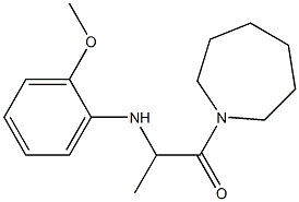 1-(azepan-1-yl)-2-[(2-methoxyphenyl)amino]propan-1-one,,结构式