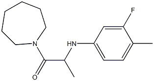 1-(azepan-1-yl)-2-[(3-fluoro-4-methylphenyl)amino]propan-1-one Structure