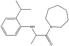 1-(azepan-1-yl)-2-{[2-(propan-2-yl)phenyl]amino}propan-1-one 化学構造式